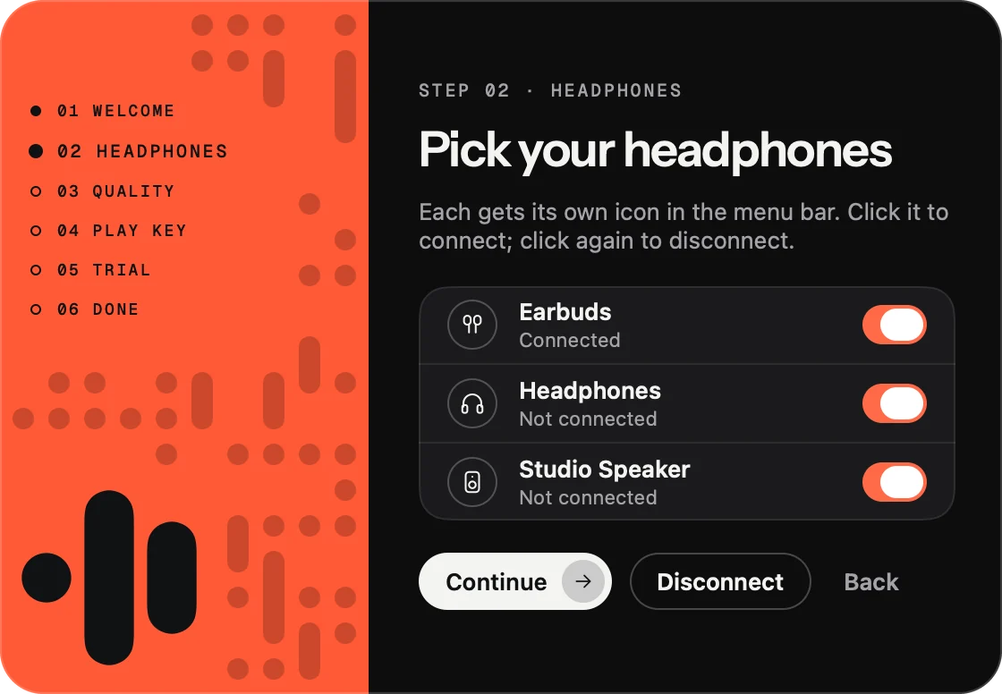 SoundPost setup: choose your headphones